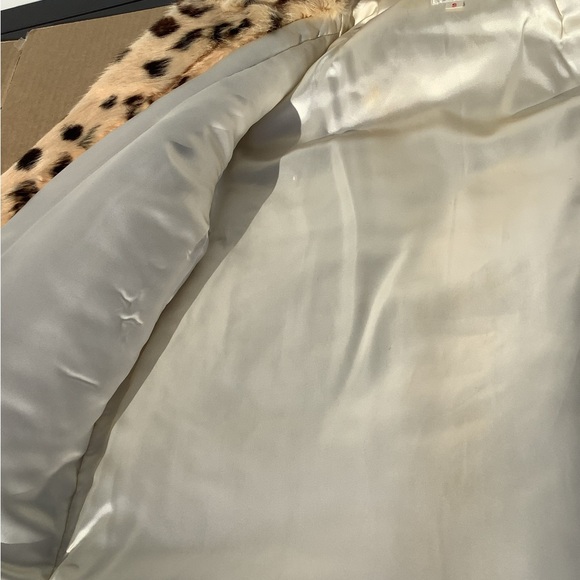 Vtg Y2K 90’s Leopard Spot Rabbit Fur Coat Glam Lux Old Money NOS PUFFY Hollywood - Picture 8 of 16